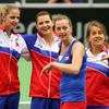 Fed Cup, ČR-Francie: Petra Kvitová, Lucie Šafářová, Karolína Plíšková a Barbora Strýcová