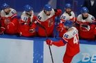 David Krejčí slaví proměněný nájezd v zápase Česko - Švýcarsko na ZOH 2022 v Pekingu