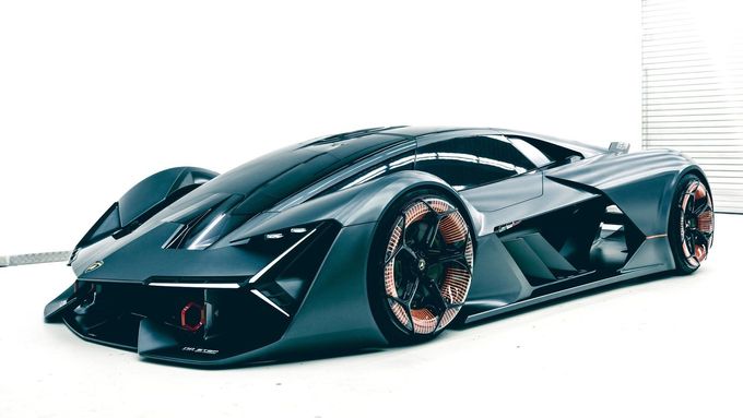Agresivně tvarovaná karoserie může naznačovat budoucí design vozů Lamborghini.