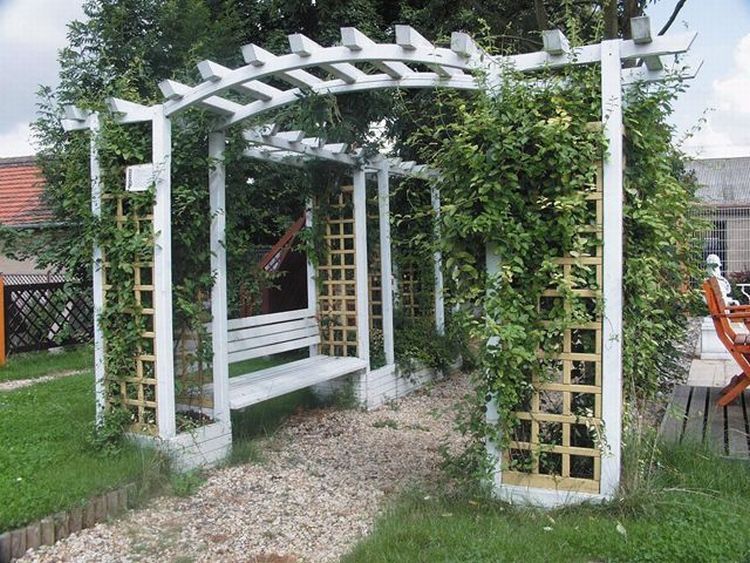 Pergola průchozí bílá