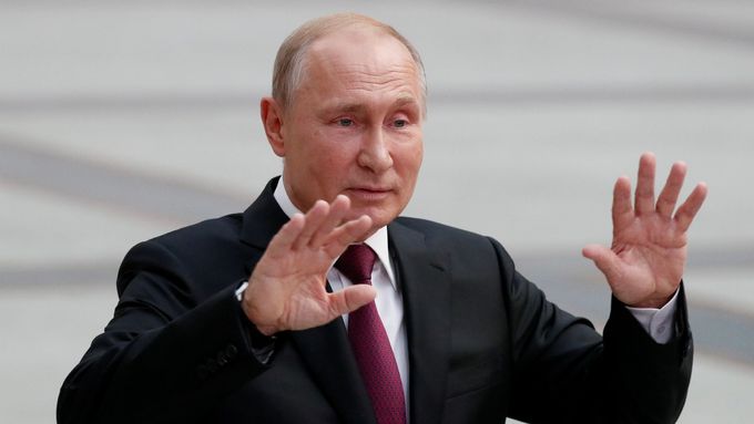 Ruský prezident Vladimir Putin po své každoroční besedě s občany.