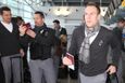 Fotbalisté Plzně na pražském letišti před odletem do Istanbulu