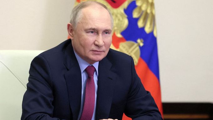 Ruský prezident Vladimir Putin na snímku z 14. března 2024