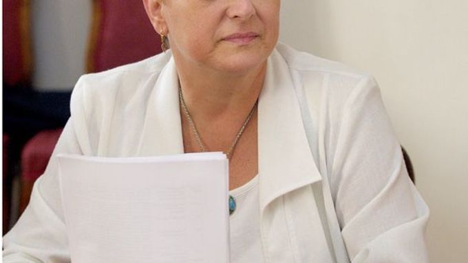 Senátorka Liana Janáčková na jednání senátorského klubu SNK.