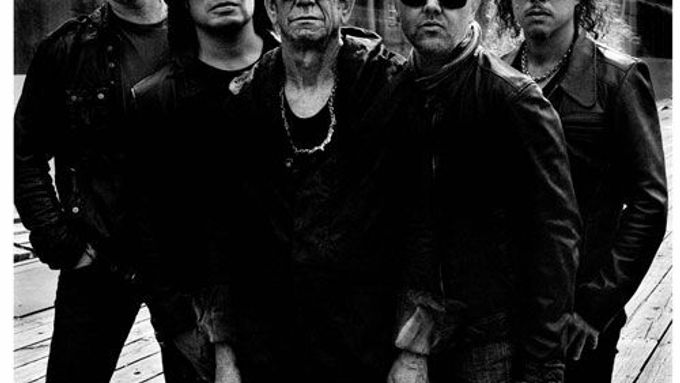 Lou Reed (uprostřed) společně s Metallicou