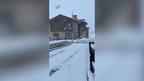 Itálie je zaskočená sněhovou nadílkou v Livignu