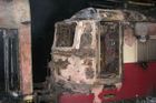 Na Tachovsku vyhořel vlak, škoda se odhaduje na tři miliony