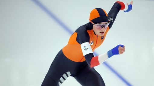 Nizozemka Irene Schoutenová v závodě rychlobruslařek na 5000 m na ZOH v Pekingu 2022