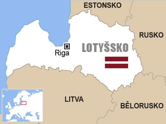 Lotyšsko - mapa