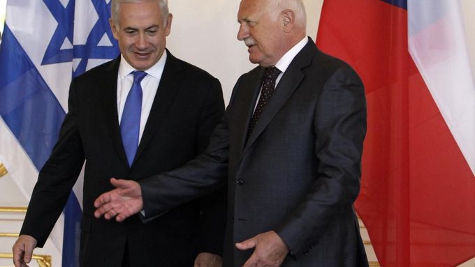 Klaus a Netanjahu v Praze.