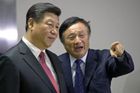 Čínský prezident Si Ťin-pching se zakladatelem firmy Huawei Žen Čeng-fejem.