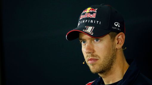 Red Bull Formula One driver Sebastian Vettel of Germany attends a news conference ahead of the Spanish F1 Grand Prix at the Barcelona-Catalunya Circuit in Montmelo May 8,