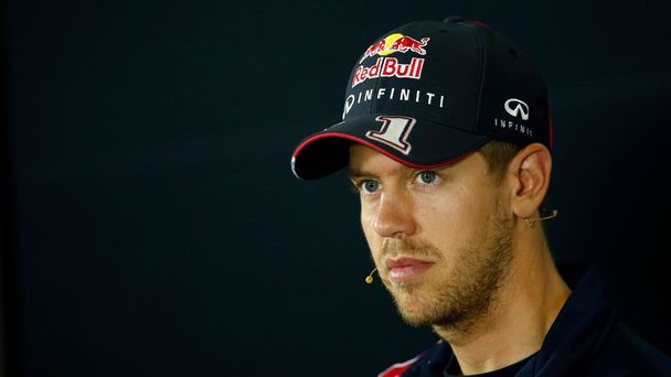 Red Bull Formula One driver Sebastian Vettel of Germany attends a news conference ahead of the Spanish F1 Grand Prix at the Barcelona-Catalunya Circuit in Montmelo