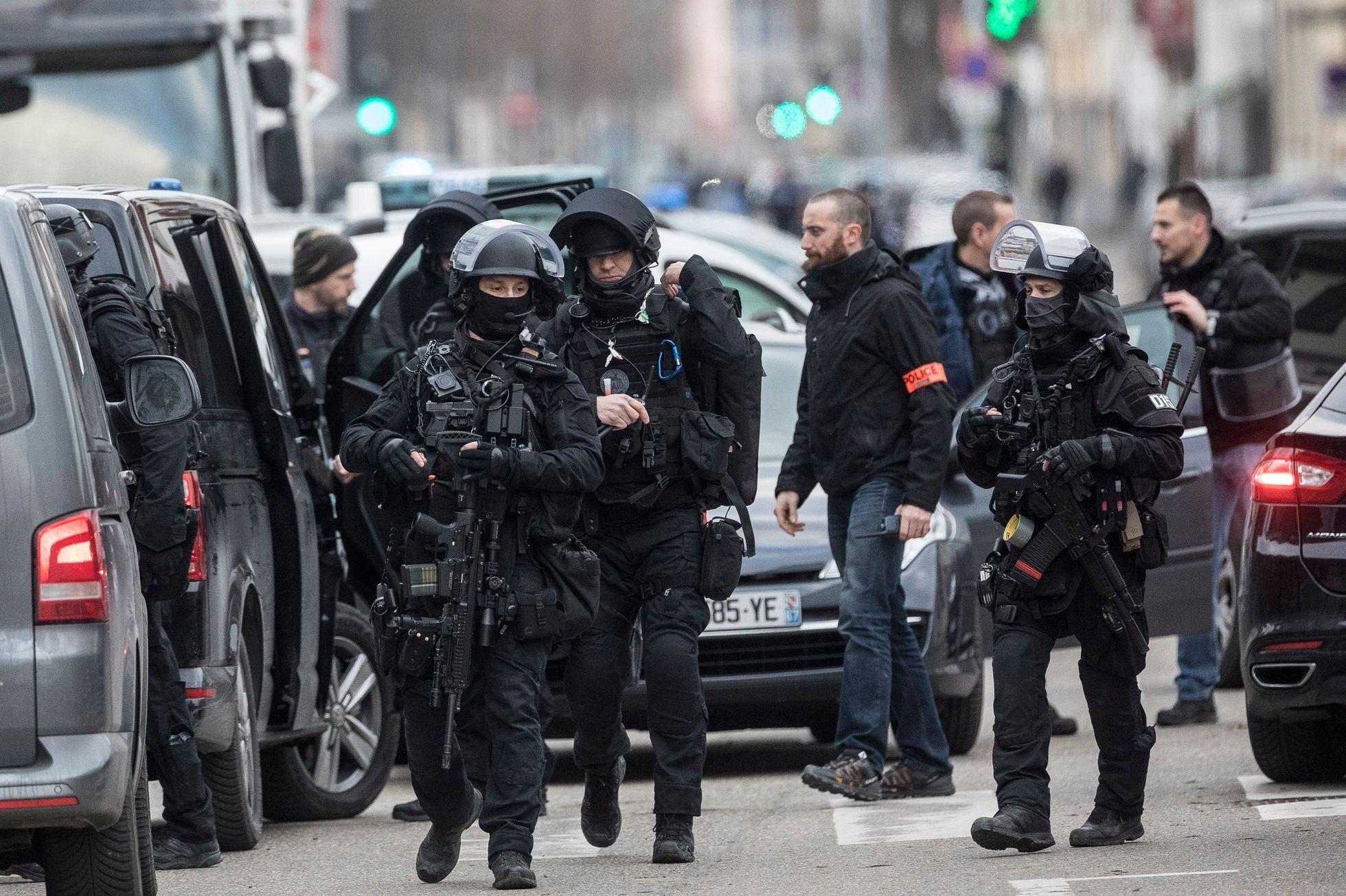Policejní operace ve štrasburské čtvrti Neudorf.