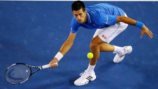 Novak Djokovič při finále Australian Open 2015
