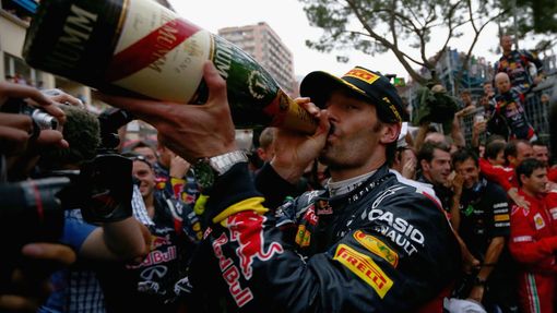 Formule 1, VC Monaka: Mark Webber a šampaňské