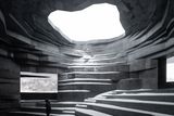 Kangyu Hu: Kaple zvuku v čínském městě Čcheng-te. Nominace na cenu Architectural Photography Awards 2022 v kategorii Interiér.