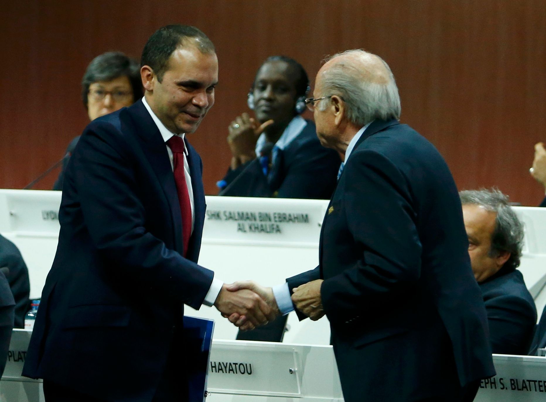 Kongres FIFA: Alí bin Husajn a Sepp Blatter
