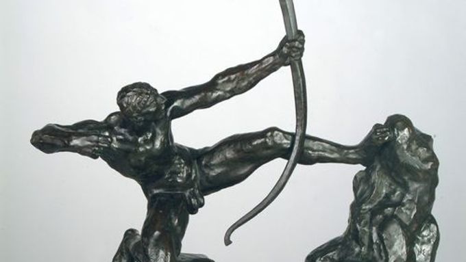 Emile Antoine Bourdelle: Hérakles napínající luk (1909)