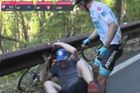 Giro d´Italia 2019, konflikt Miguela Ángela Lópeze s fanouškem