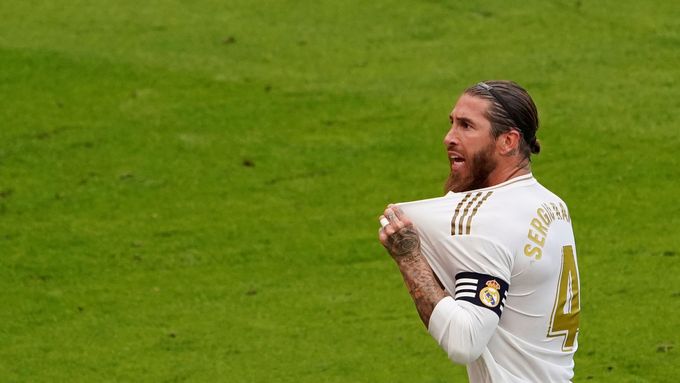 Sergio Ramos slaví gól Realu