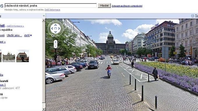 Street View v Česku - Václavské náměsti a Národní muzeum