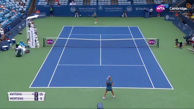 Petra Kvitová porazila v Cincinnati Belgičanku Elise Mertensovou