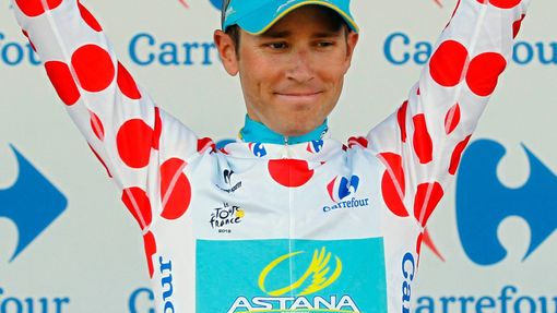 Švédský cyklista Fredrik Kessiakoff ze stáje Astana během osmé etapy Tour de France 2012.