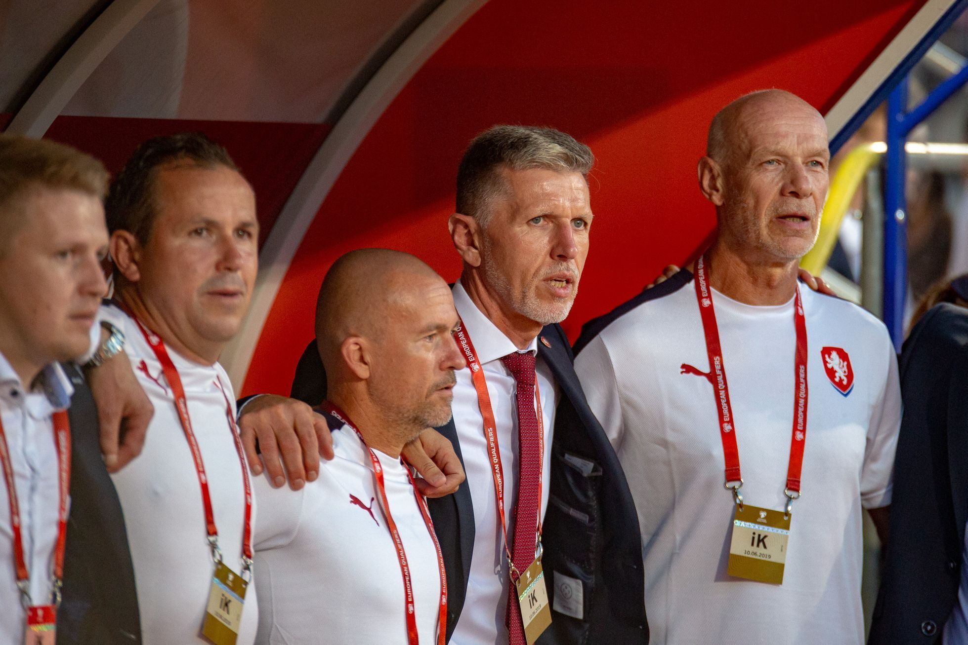 Česká lavička před kvalifikací ME 2020 Česko - Černá Hora.