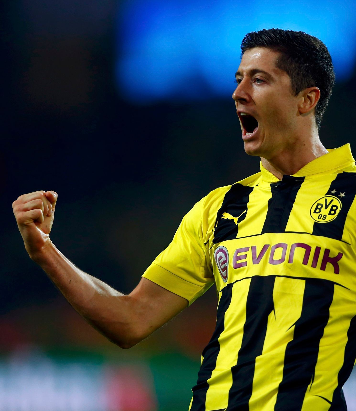 LM, Dortmund - Real: Robert Lewandowski, gól na 1:0