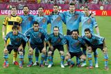 Základní jedenáctka Španělska před rozhodujícím zápasem s Chorvatskem.