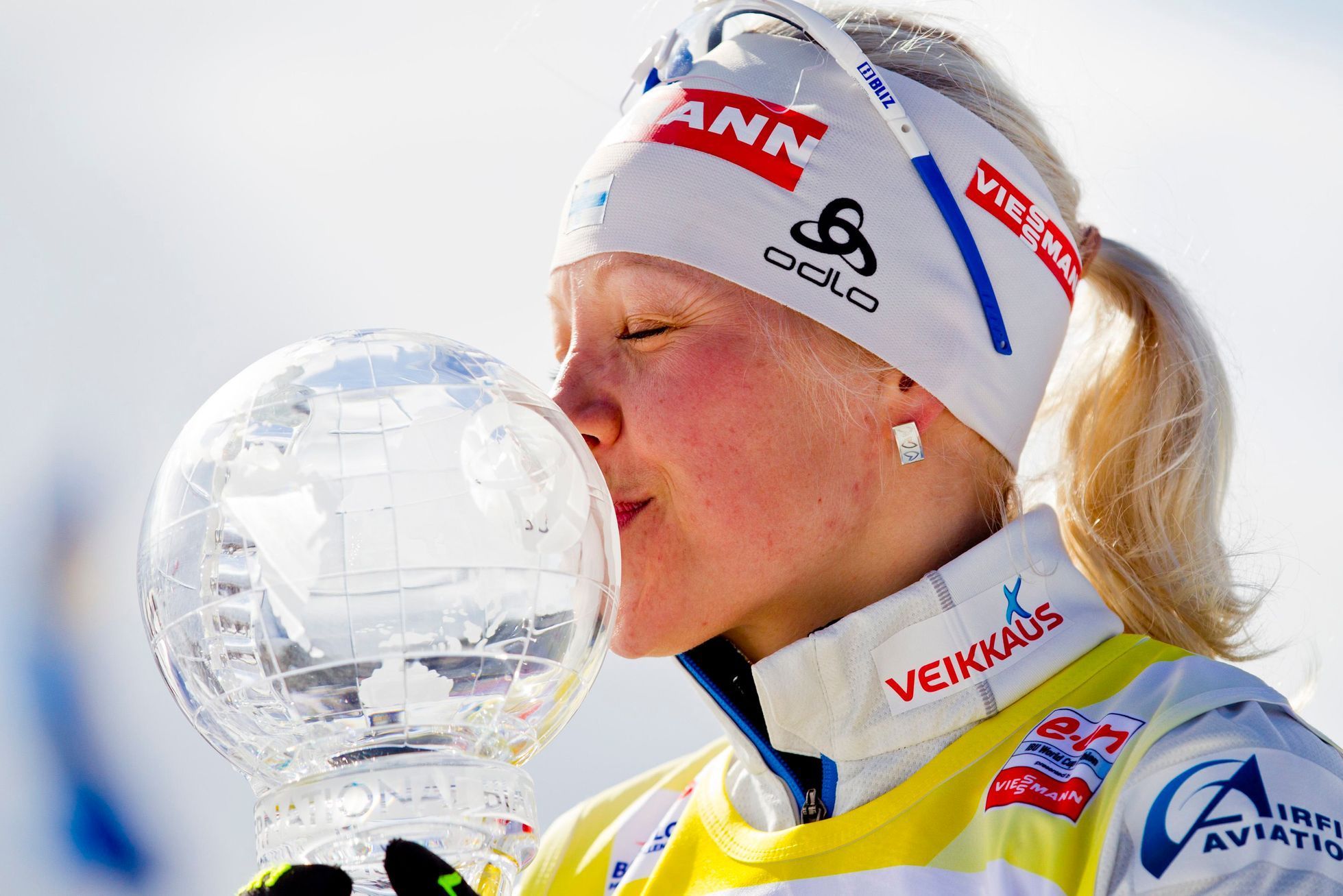 Kaisa Mäkarainenová, vítězka světového poháru biatlonistek 2013/14