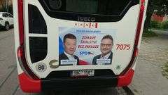 reklama SPD autobus