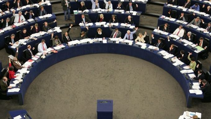 Hlasování v Evropském parlamentu.