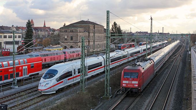 Rychlovlak ICE, Deutsche Bahn, ilustrační foto.