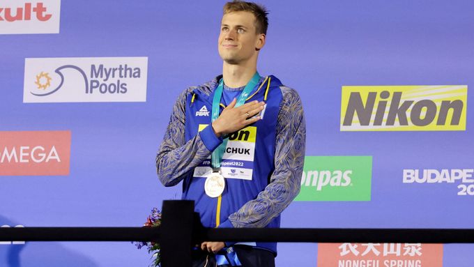 Mychajlo Romančuk s medailí z MS