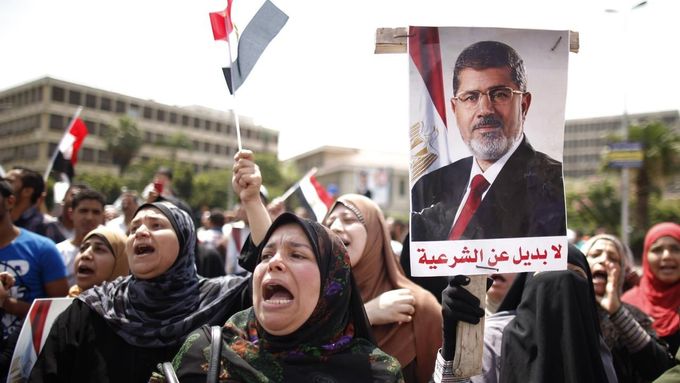 Stoupenci prezidenta Mursího.