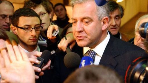 Chorvatský premiér Ivo Sanader po zasedání Evropského parlamentu, kde se 16. března projednávalo zahájení vstupních rozhovorů s Chorvatskem.