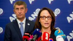 Adriana Krnáčová a Andrej Babiš