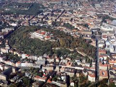 Letecký pohled na město Brno.