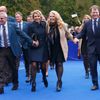 U.S Team captain Tom Watson and his wife Heather and their Team Europe counterparts Paul McGinley and his wife Alison leave the opening ceremony of the 40th Ryder Cup at Gleneagles