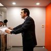 Leader of leftist main opposition Syriza party Tsipras makes statements on elections' results in Athens