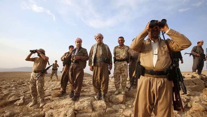Kurdské milice v Iráku.