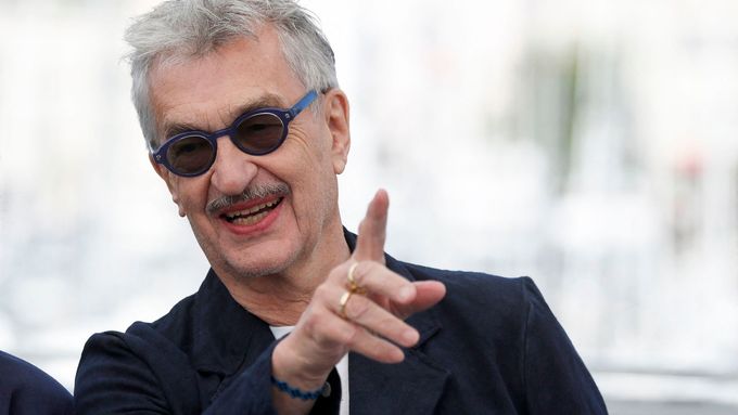 Německý režisér Wim Wenders na filmovém festivalu v Cannes v roce 2023.