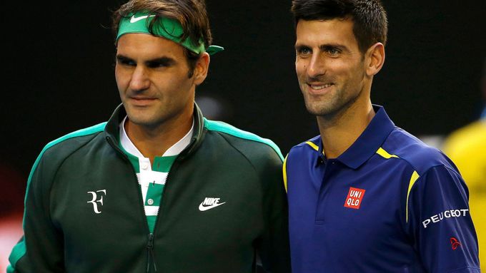 Roger Federer a Novak Djokovič.