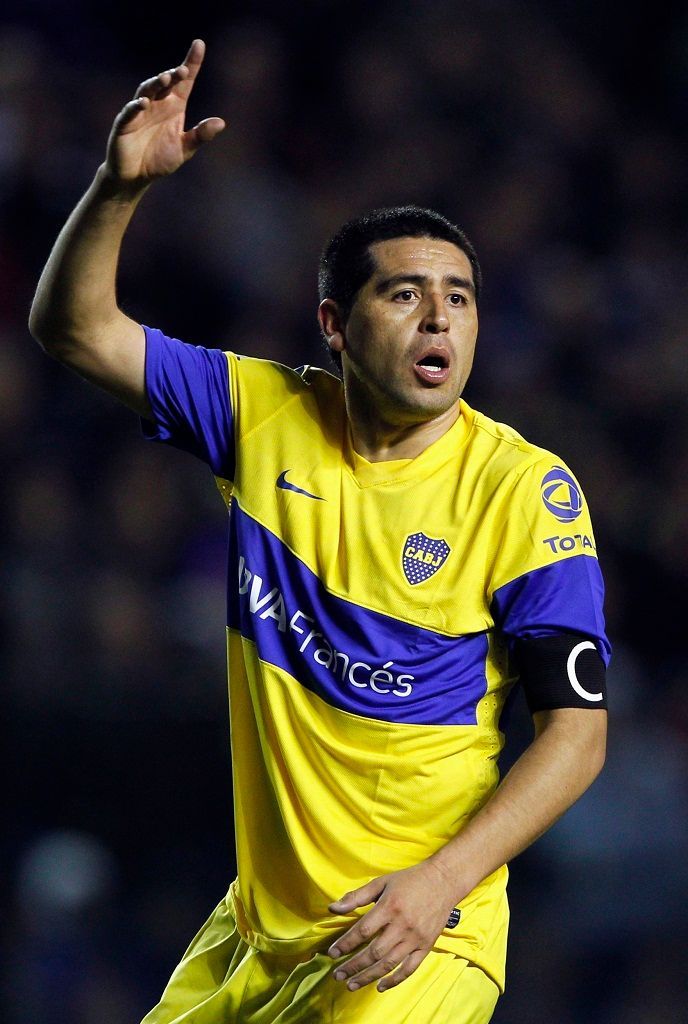 Juan Roman Riquelme, argentinský fotbalista týmu Boca Juniors