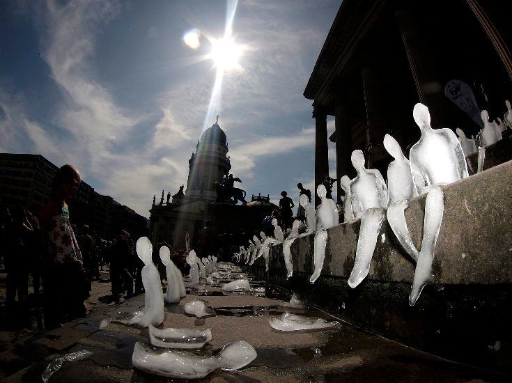 Ledové skulptury v Berlíně
