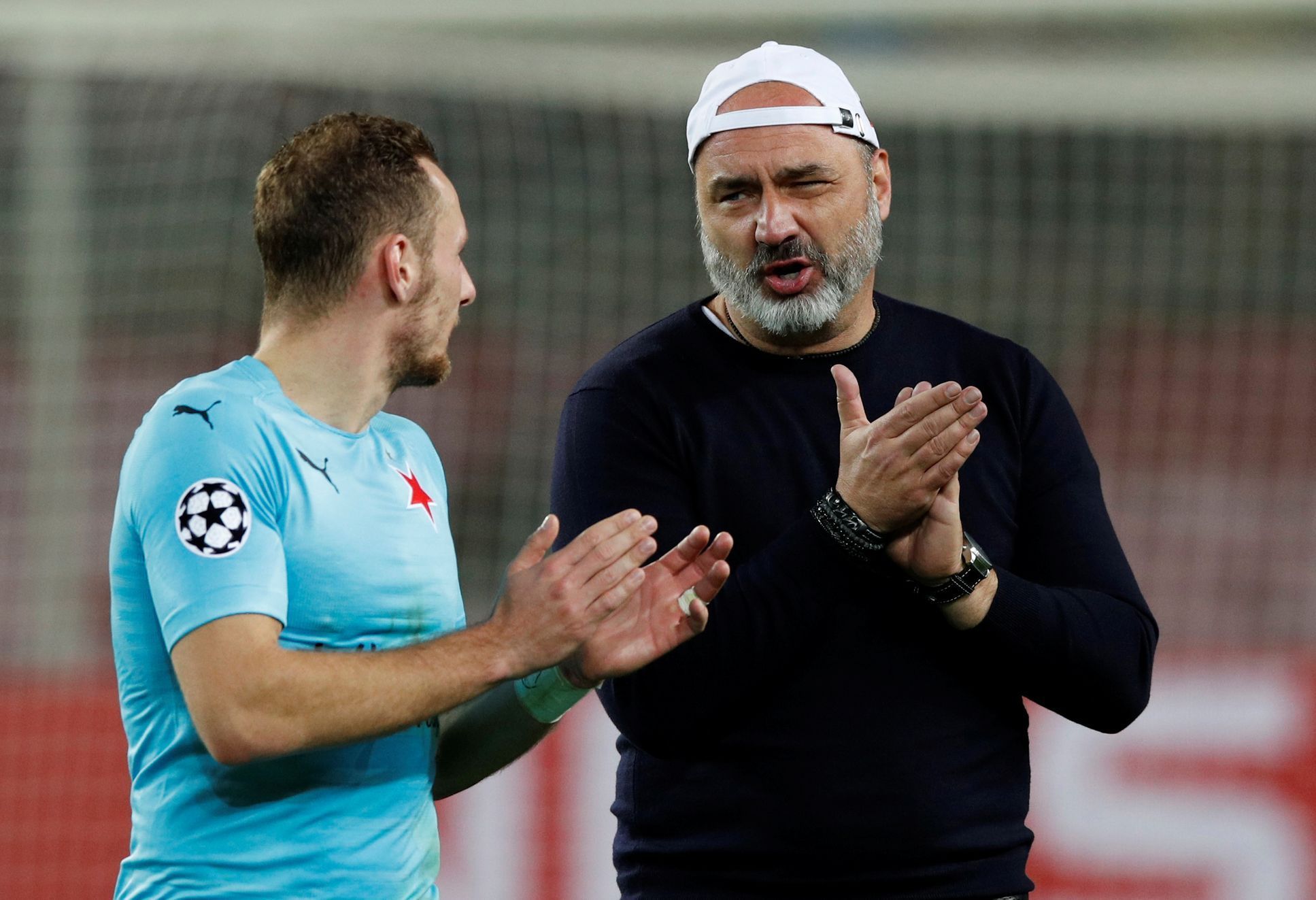 Jindřich Trpišovský po zápase LM Barcelona - Slavia Praha