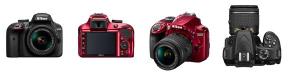 Nikon D3400 existuje ve více barevných variantách. Zadní displej není výklopný, tuto funkci najdete až u vyšších modelů (D5600 a jeho předchůdců).