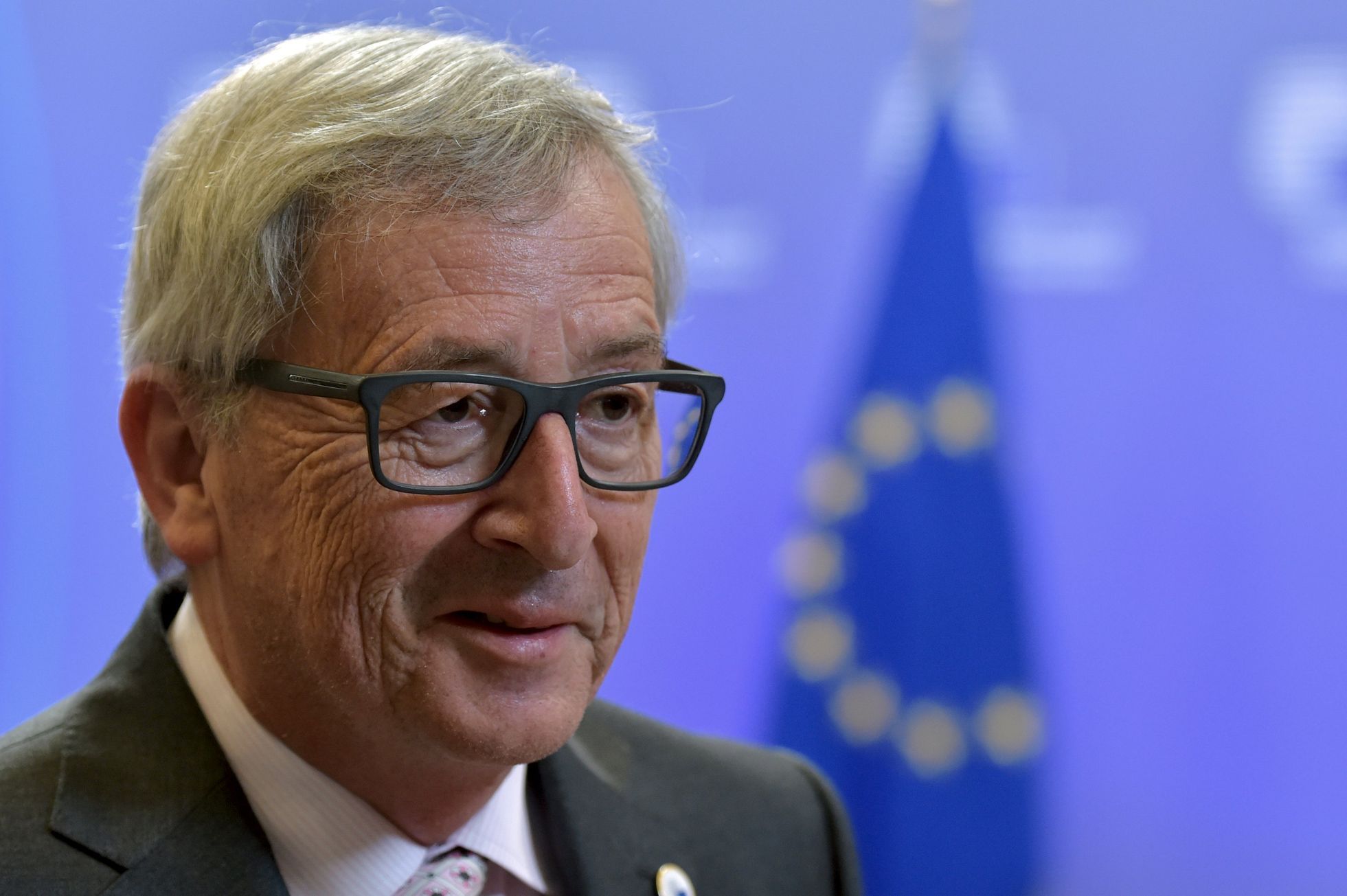 European Commission President Juncker leaves a euro zone leaders summit in Brussels, Belgium